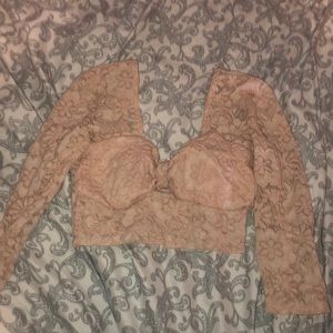 Floral pink crop top